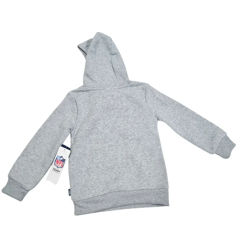 Gerber NFL Patriots Hoodie Kids 5T Gray Fleece Pullover Fan Gear Football Sports